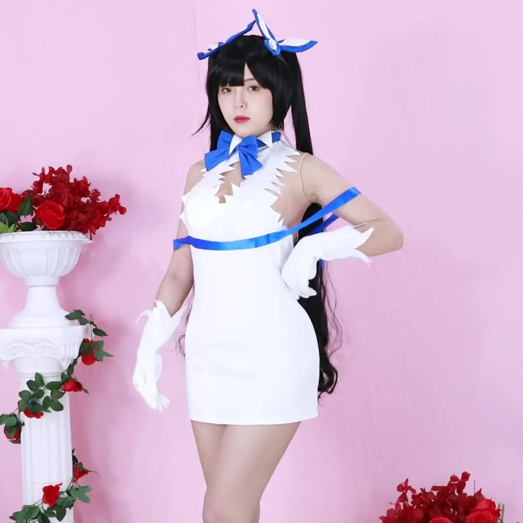 Костюм для косплея Hestia из аниме неправильно попытаться забрать девушек в