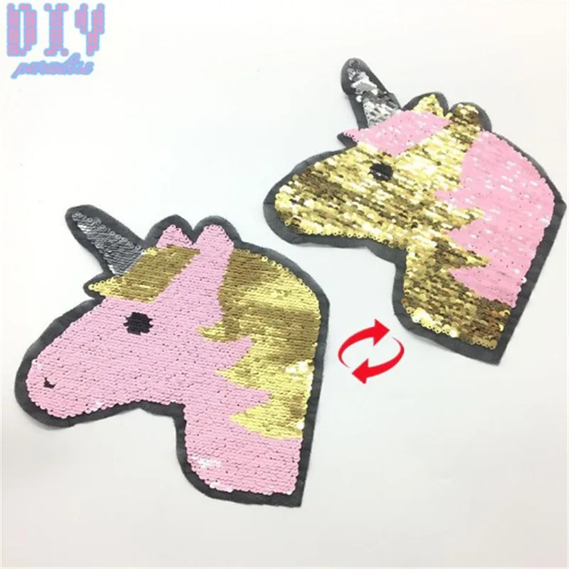 10 шт. двухсторонние нашивки с блестками пришитые для одежды детская футболка