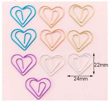 5 10 piezas de dibujos animados de lytww color caramelo creativo Metal oficina escuela suministros lindo papel Clips regalo - Цвет: 5