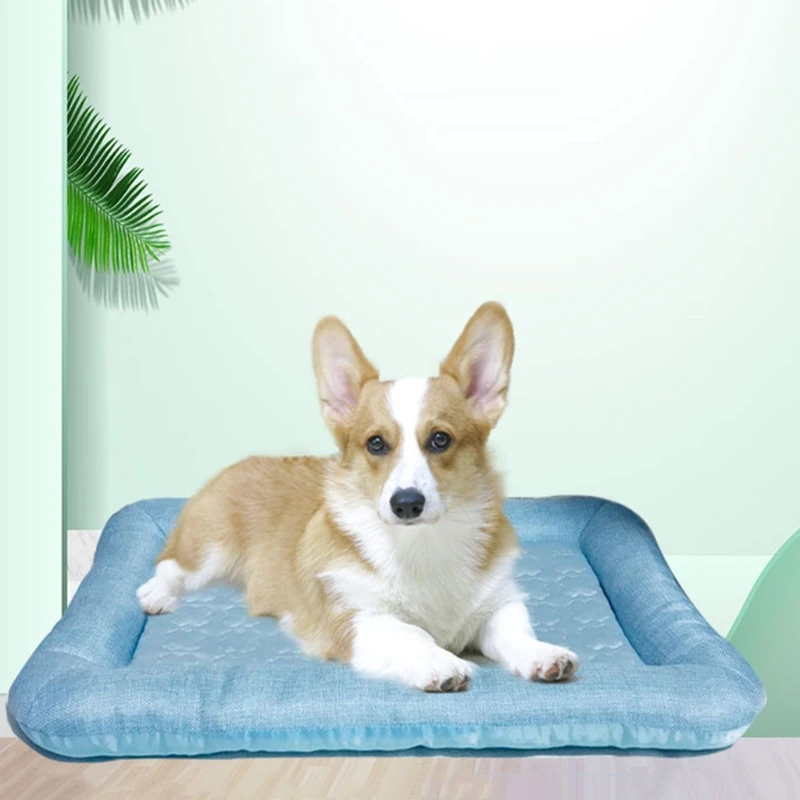 Ice Silk животное самостоятельно охлаждающий коврик для домашних животных кровать