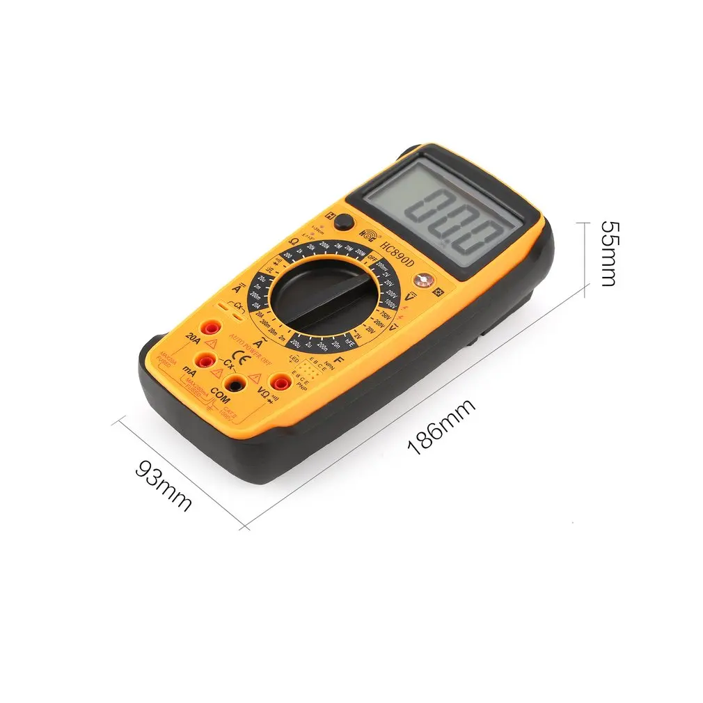 

HC890D Digital Multimeter AC/DC Volt Amp Ohm Capacitance Diode hFE Infrared Tester Meter Continuity testing 1999 Counts Sale