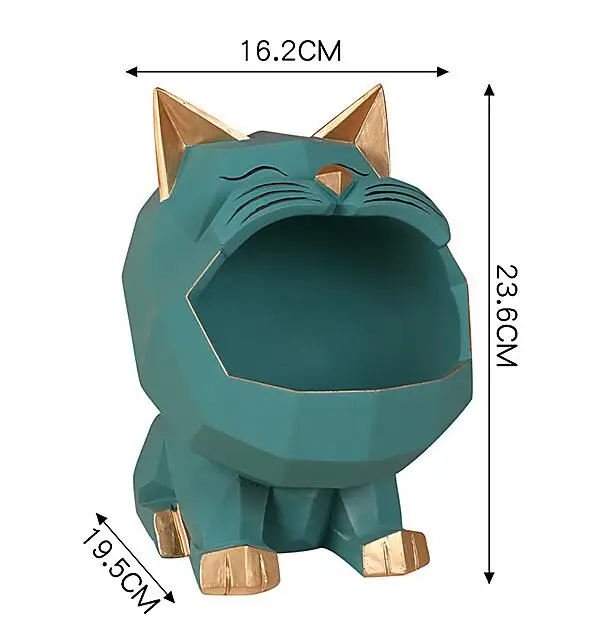 Крутая фигурка кошки коробка для хранения с большим ртом кошек украшение дома