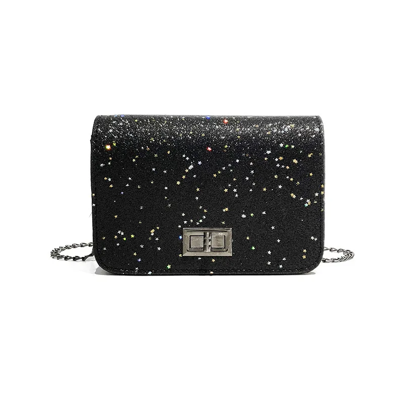

2020 Spring New Sequined Small Bag Women Trendy One Shoulder Fashion Mini Style Sequined Back Chain Small Bag Crossbody Bag