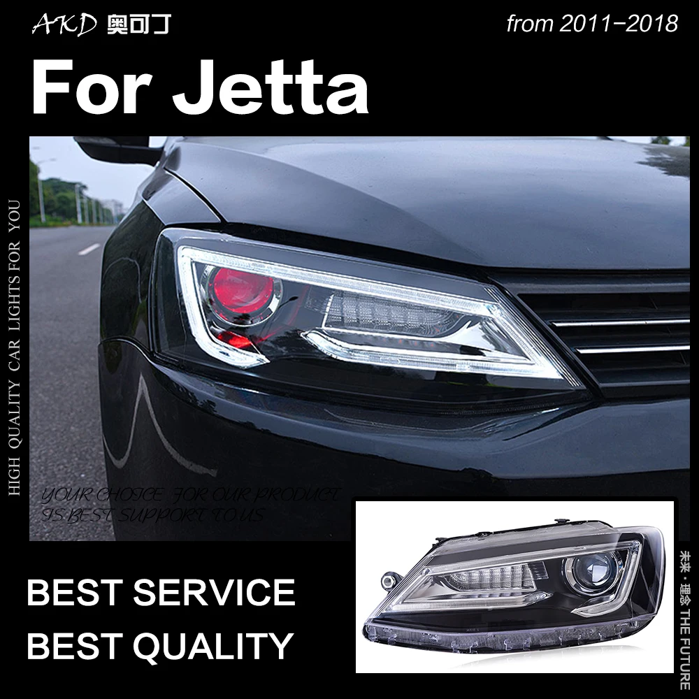 АКД стайлинга автомобилей для VW Jetta фары 2011 2018 mk6 mk7 светодиодный фар A5 дизайн Drl Bi
