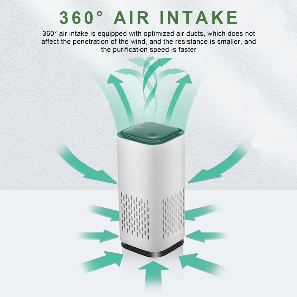 

Mini Home Vehicle Air Cleaner Car Air Purifier Cleaner Negative Ion USB Remove Formaldehyde Air Purifier Car Accessories