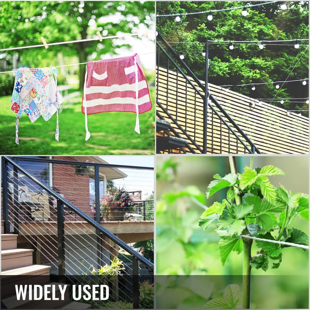 

(328 Feet) 1/8" Stainless Steel Cable Railing Wire Rope 1x19 T316