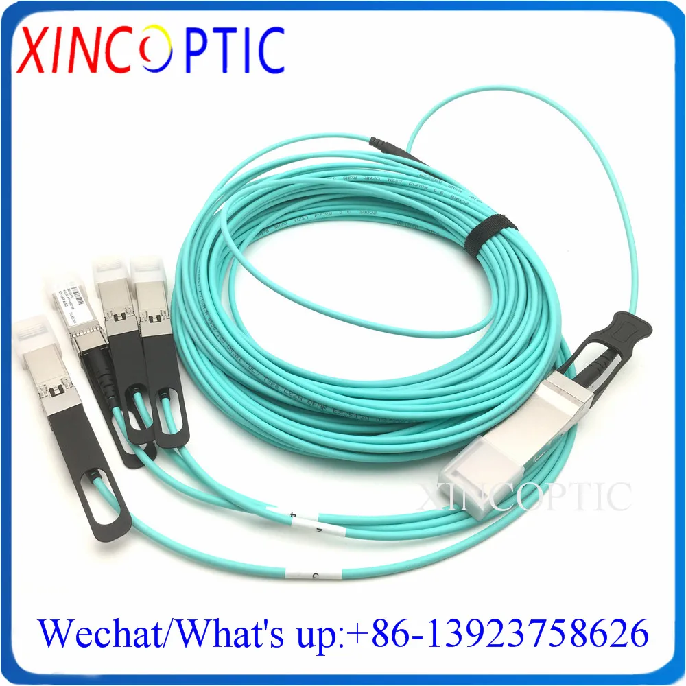 40G QSFP до 4*10 SFP + AOC 30 м 35 40 OM3 MPO оптический кабель совместимый 4x10G волоконно-активный