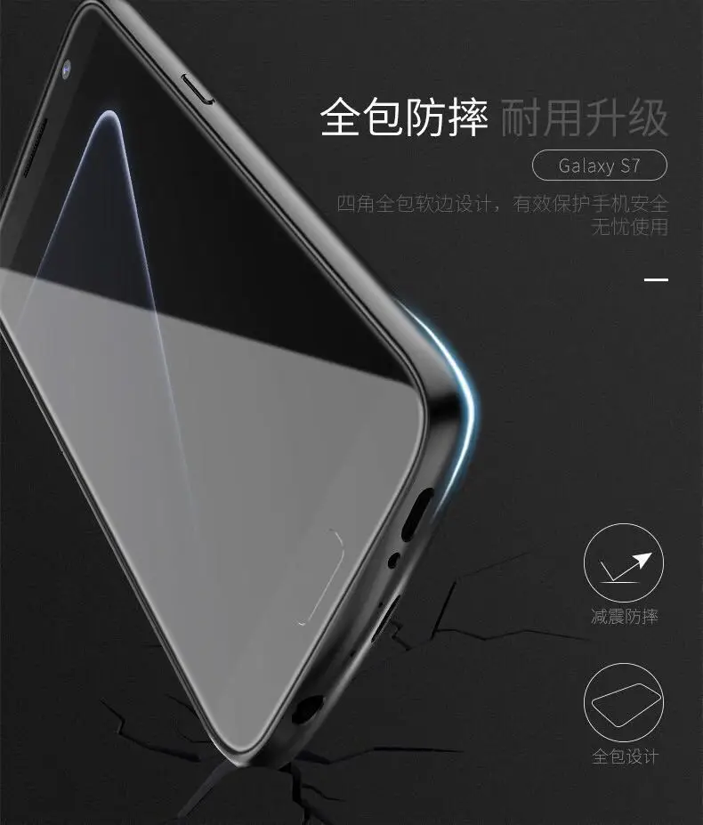 4700 мАч/5000 мАч зарядное устройство чехол для samsung S7 S7 edge резервного копирования Внешний аккумулятор PowerBank для Galaxy S7 портативный корпус для зарядного устройства