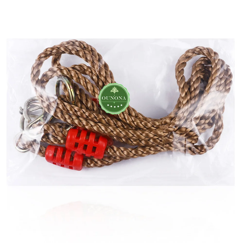 

OUNONA 1 Pair 1.8M Adjustable Heavy-Duty Swing Rope Load-Bearing 300KG for Kids Adults Outdoor