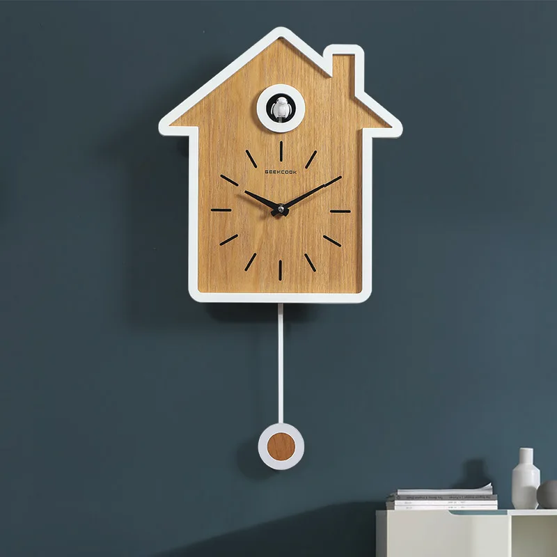 

Wooden Cuckoo Wall Clocks Pendulum Retro Large Luxury European Wall Clock Living Room Birds Relogio De Parede Home Decor 50ZB50