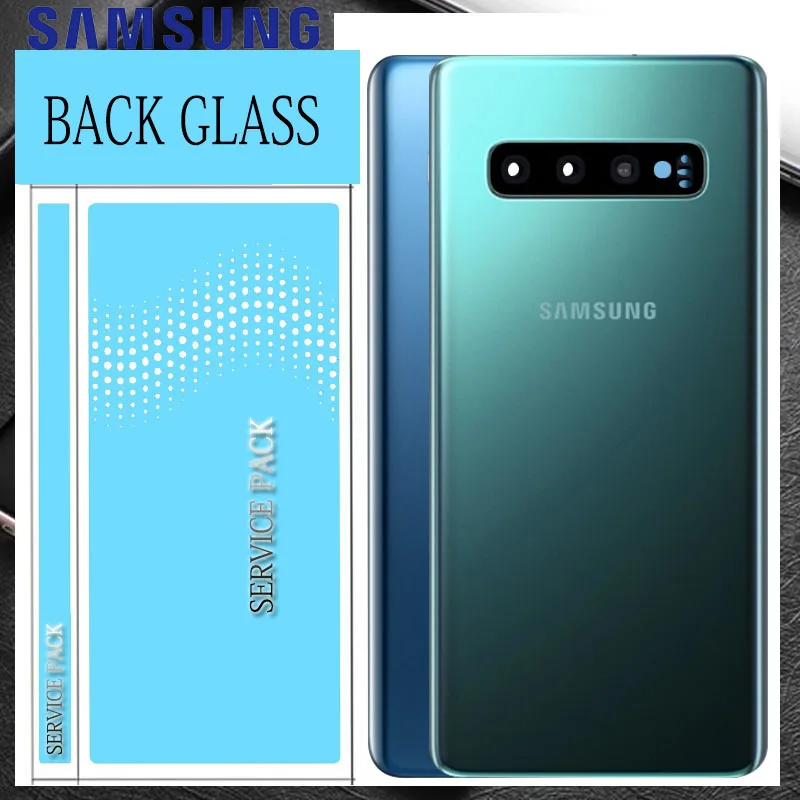 Оригинальное заднее стекло для SAMSUNG Galaxy S10E S10 + Plus крышка батареи задняя дверь