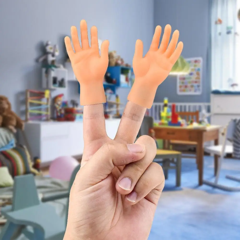

2Pcs Finger Sleeve Novel Soft Lightweight Realistic Finger Puppets for Kids