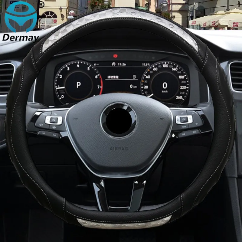 DERMAY 5 цветов чехол на руль из микроволокна кожа D форма для VW New Tiguan L 2017 2018 2019