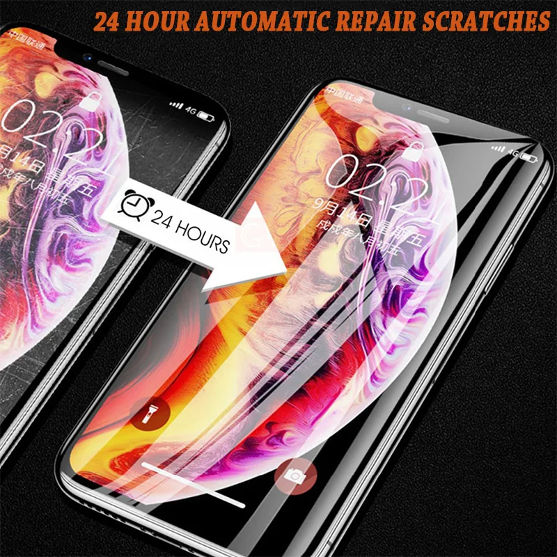 Мягкая Гидрогелевая пленка для iphone 7 8 Plus X 10 защитная экрана XS MAX XR 11 pro max 6 6S полное