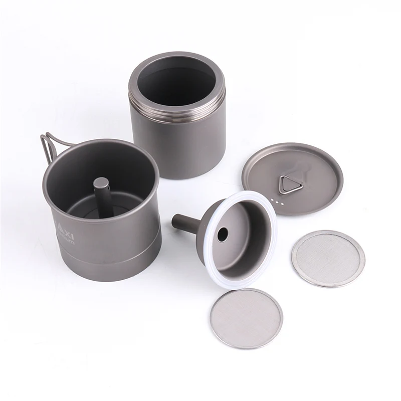 MAXI titanium Moka плита эспрессо кофейник легкий портативный|Столовые приборы для