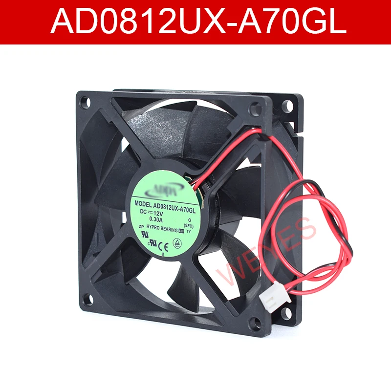 Натуральная Для ADDA AD0812UX A70GL 8 см 8025 DC12V 0.30A Вентилятор охлаждения|Кулеры и системы