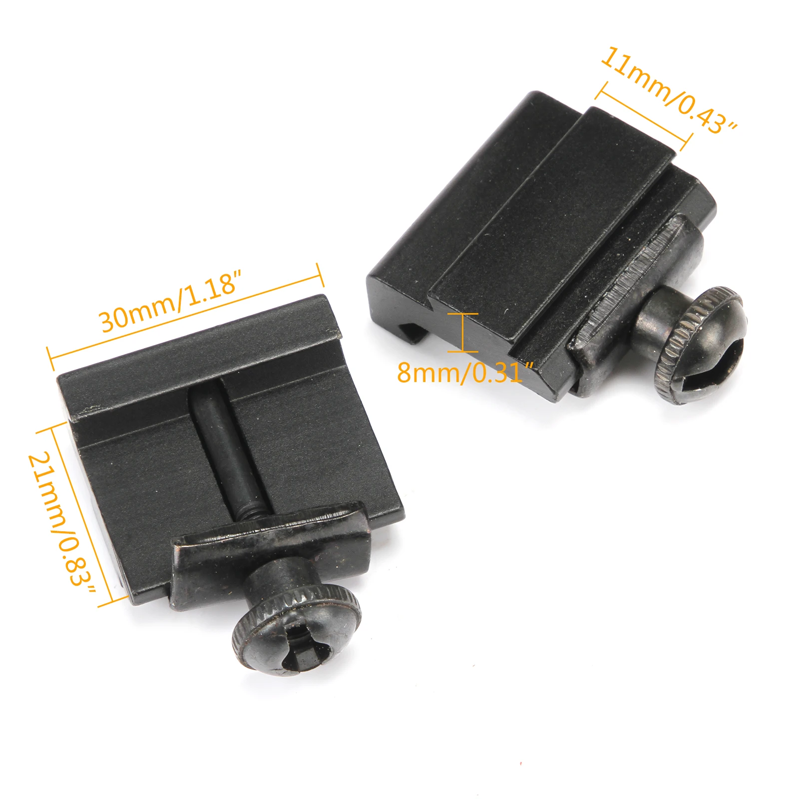 

2 PCS 11mm - 20mm heightening rails extension brackets outdoor tactical bracket