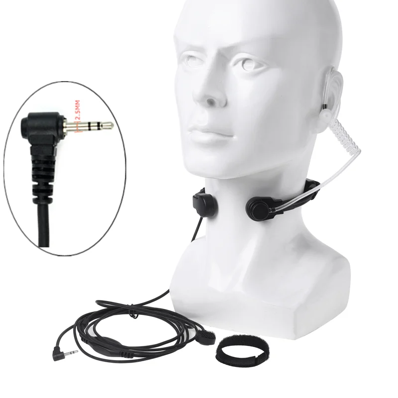 Flexible Throat Mic Finger PTT Microphone Covert Acoustic Tube Headset for Motorola Talkabout Radio T6200 TKLR T3 T80 headset