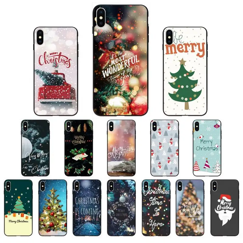 Чехол Yinuoda с надписью Merry christmas для iphone 11 Pro Max X XS MAX 6 6s 7 8 Plus 5 5S 5SE XR SE2020|Бамперы| |