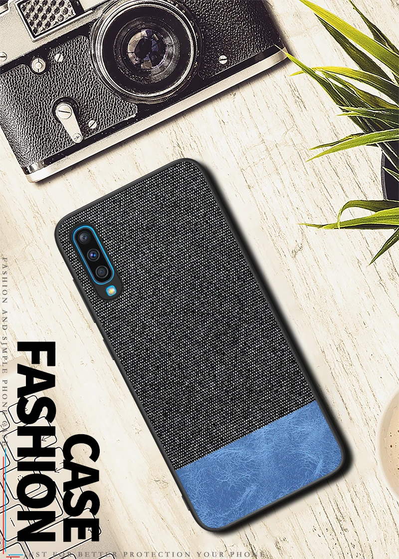 Для samsung A50 чехол TPU кромка из плотной ткани на заднюю панель матерчатая ткань крышка для samsung Galaxy A10 A20 A30 A40 A50 A60 A70 чехол для телефона