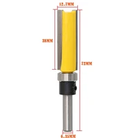 1pc 6 35mm shank template trim hinge mortising router bit straight end mill trimmer cleaning flush trim tenon cutter