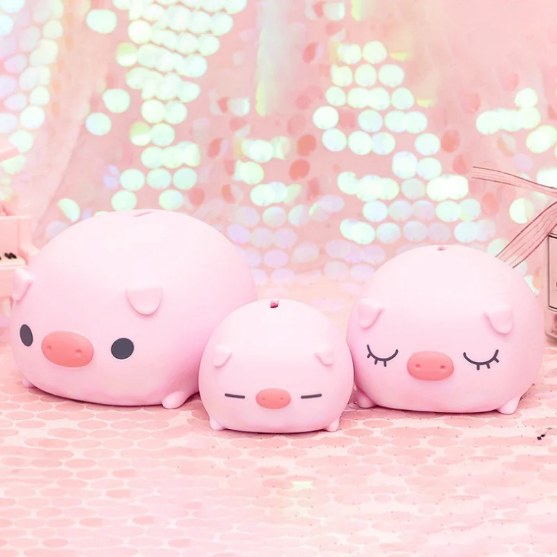 3 размера с изображением мультипликационной свинки Форма Копилка Розовый монета