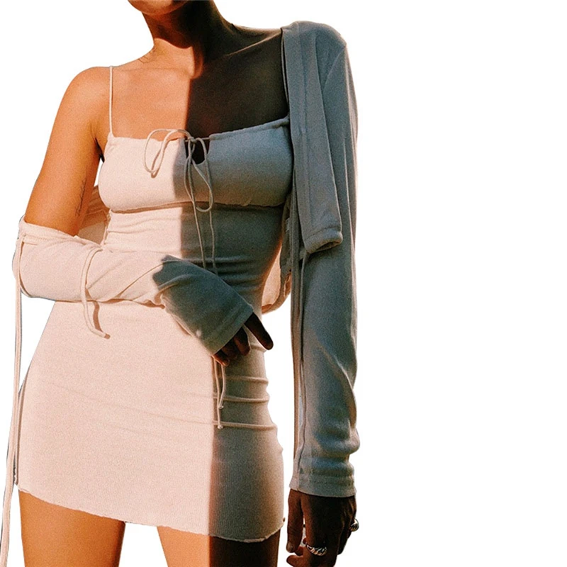 Сексуальные облегающие платья на бретелях спагетти лето 2020 бежевое черное