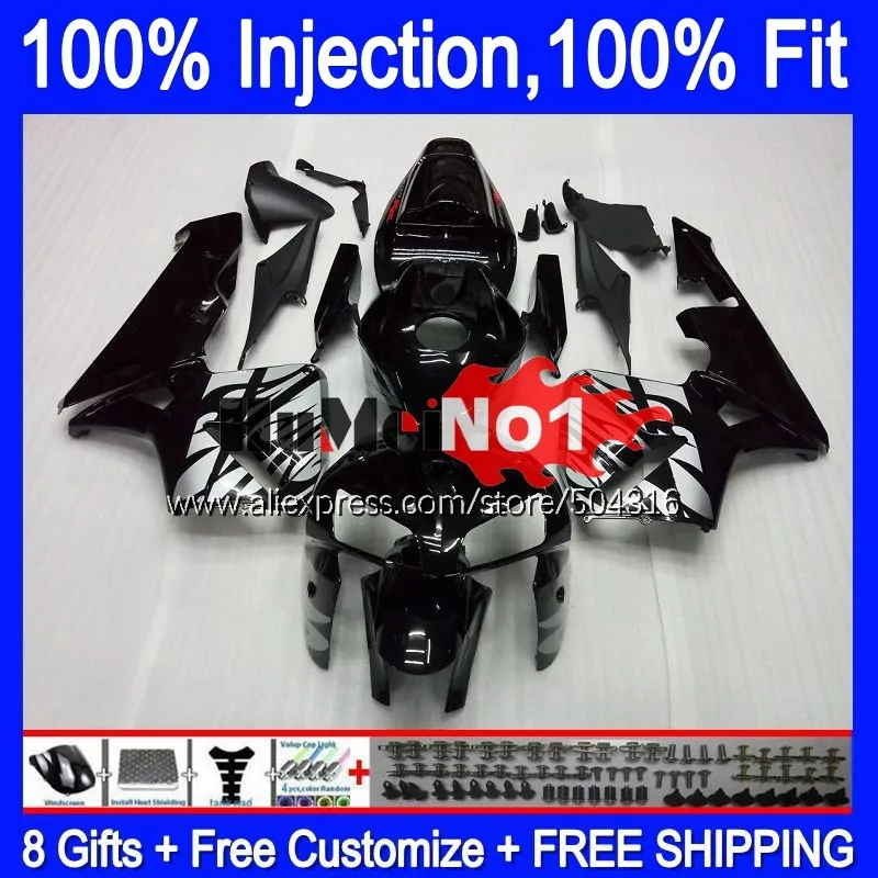 

Injection For HONDA CBR 600RR 600F5 600CC CBR600RR 107MC.13 CBR 600 black silvery CBR600 RR 2005 2006 CBR600F5 F5 05 06 Fairings