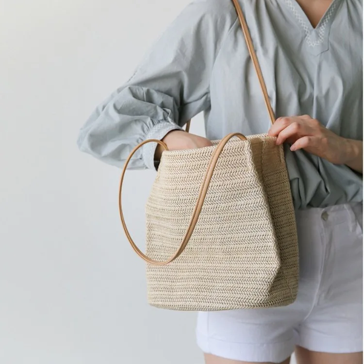 women's Handbag bag designer Luxury Summer bags Women Handbag 2021 Beach Weaving Ladies Straw Bag Wrapped Beach Bag Handbags