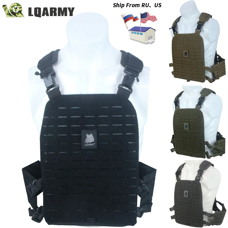 

1000D Nylon Durable Soft Equipment Tactical Army Military Vest Adjustable Molle Training Vest Fitness Light Tactical Vest