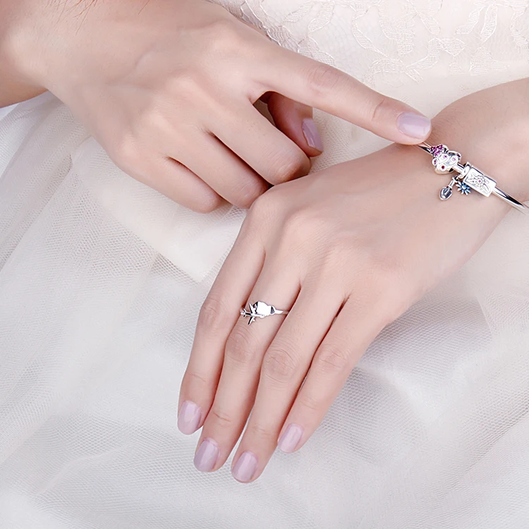 JewelryPalace 925 пробы серебро Глобальный самолет путешествия карта мира Открыть Регулируемые кольца для Для женщин Новая горячая Распродажа как красивый подарок