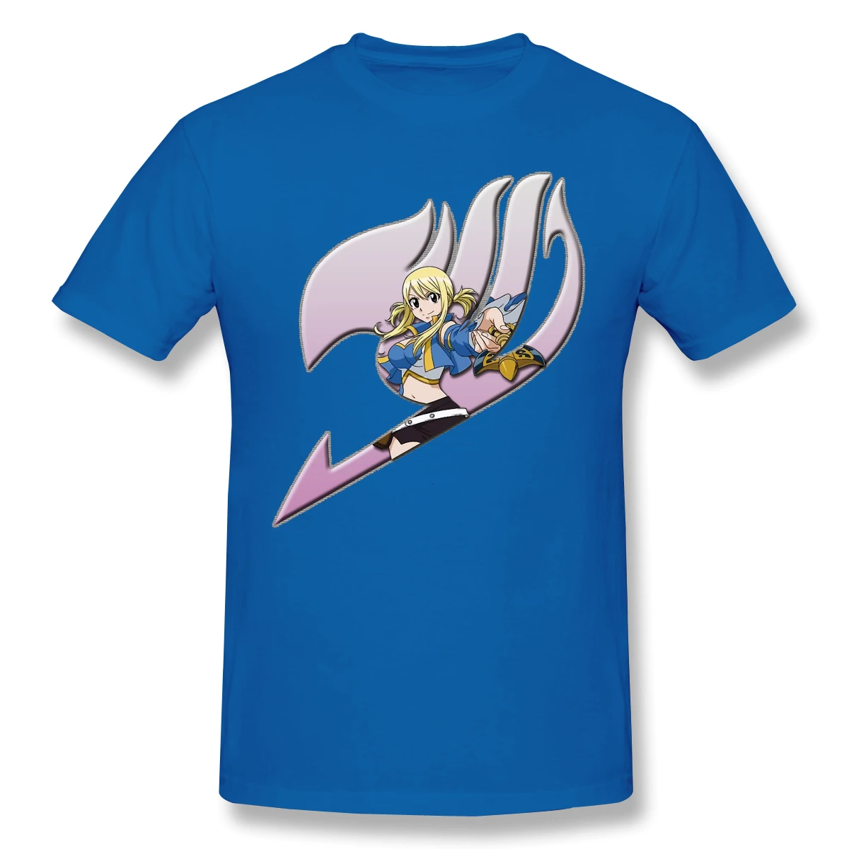 

Fairy Tail - Lucy Homme T-Shirt Fairy Tail Tees Pure Cotton Oversized Short Sleeve