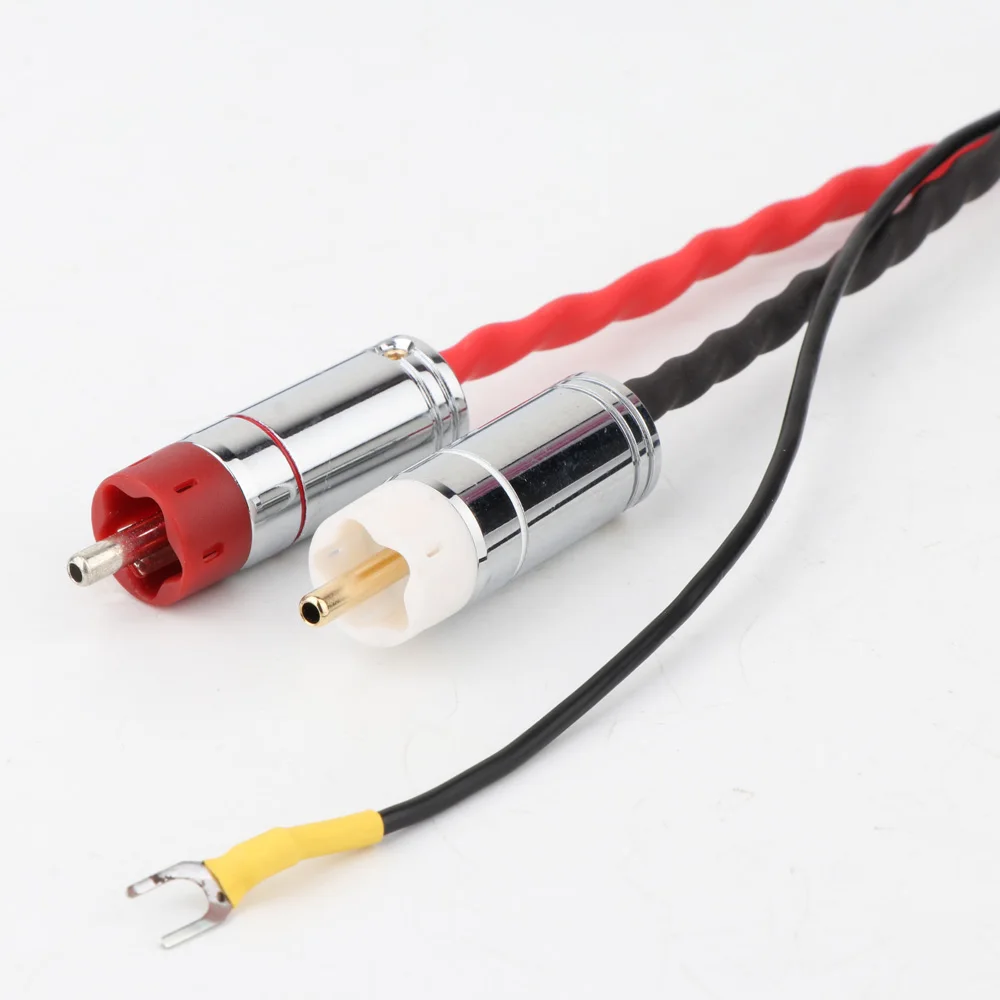 Hi-end OFC посеребренный с экранированием RCA 5 pin DIN XLR U spade plug Audio Phono кабель тонарма