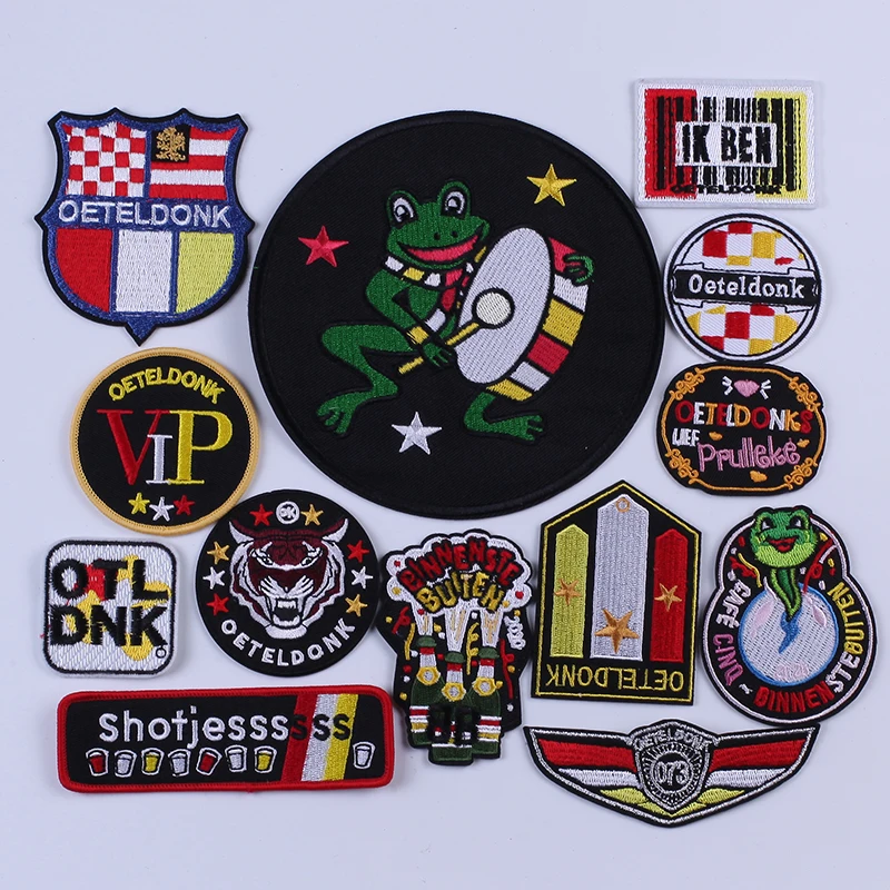 

Iron on Patches for Clothes Embroidery Patch Sew on Patches Badges Fabric Stickers Sewing Diy Oeteldonk Applique Stripes Dress A