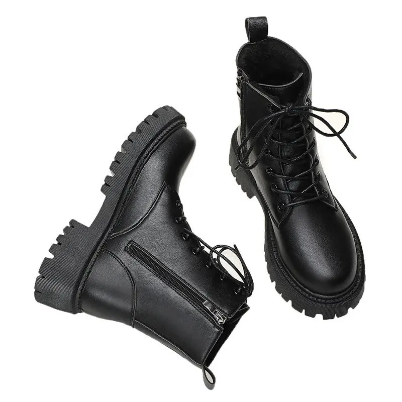 Женские рабочие ботинки готическая обувь на платформе женские высокие высоком