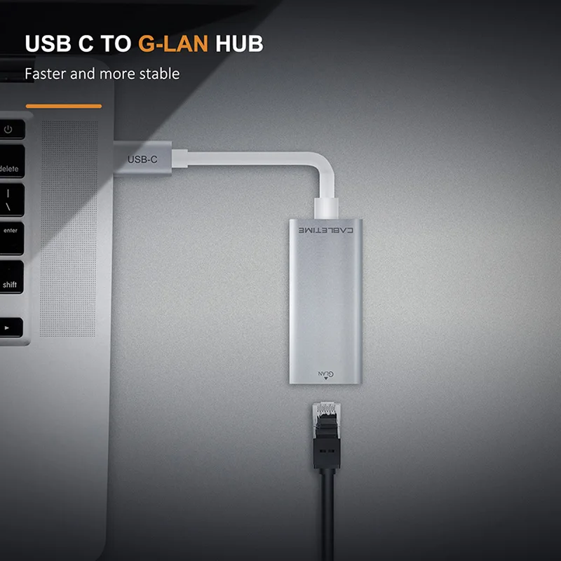 Адаптер CABLETIME USB C Ethernet 1000 Мбит/с к Сетевой карте RJ45 Lan 3 1 Type c Hub для Samsung Galaxy Note9 Macbook