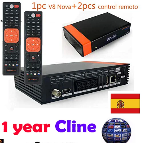 GTMEDIA V8 NOVA синий/оранжевый 1 год Европа cam спутниковый ресивер DVB S2 Поддержка встроенный wifi Ethernet power vu biss c* am