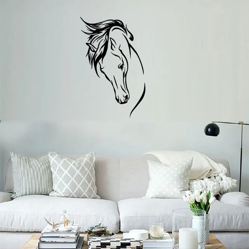 Голова стикер на стену лошадь обои животные художественные наклейки