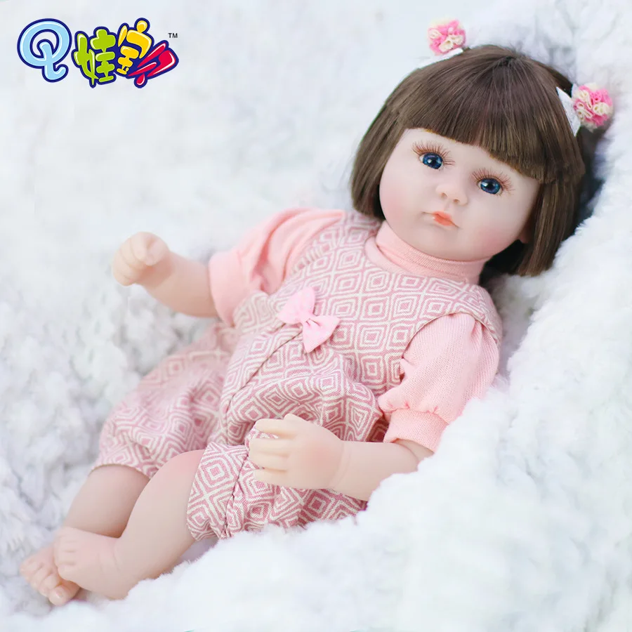 

42cm big alive Reborn Doll Simulation Baby Doll Silicone Flexible Glue Baby Dolls Silicone cotton Baby Dolls