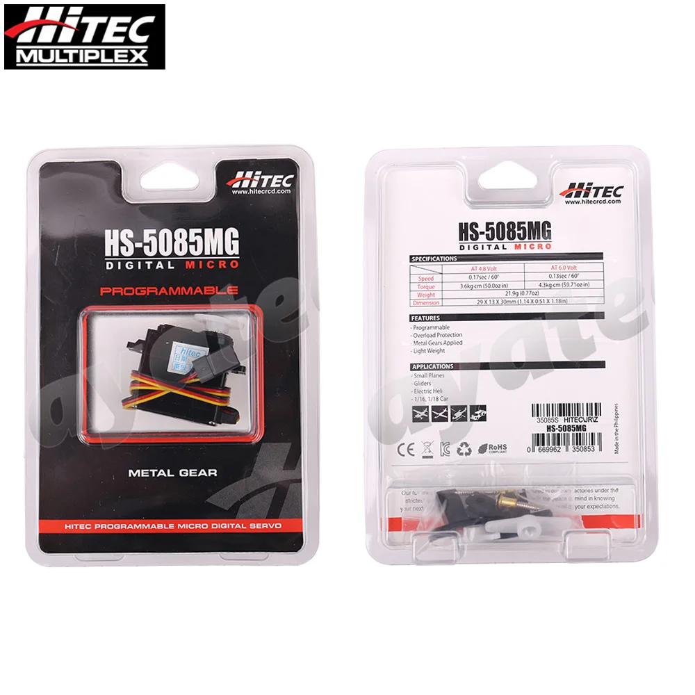 Hitec HS 5085MG HS5085MG 4 3 кг/21 г Премиум Металлический сервопривод для радиоуправляемых
