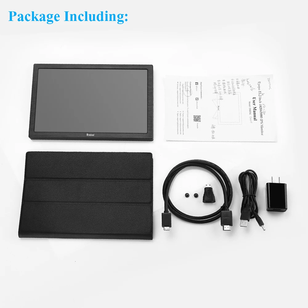 Портативный игровой мини-монитор Eyoyo EM10T IPS HDR 10 &quotЖК-дисплей 2560x1600 2K HDMI аудио