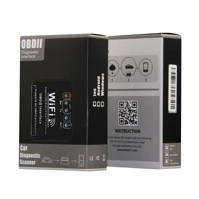 Elm 327 Wi Fi V1.5 OBD2 инструмент диагностики автомобиля Eml327 ODB2 сканер elm327 Wifi OBD 2 Авто