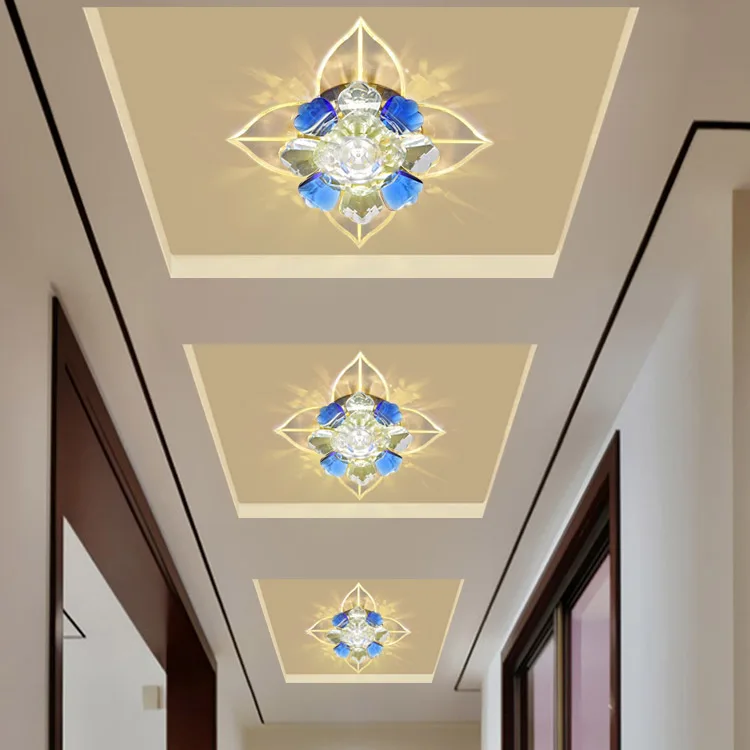 6 Вт Хрустальная акриловая Светодиодная лампа для прохода входные потолочные