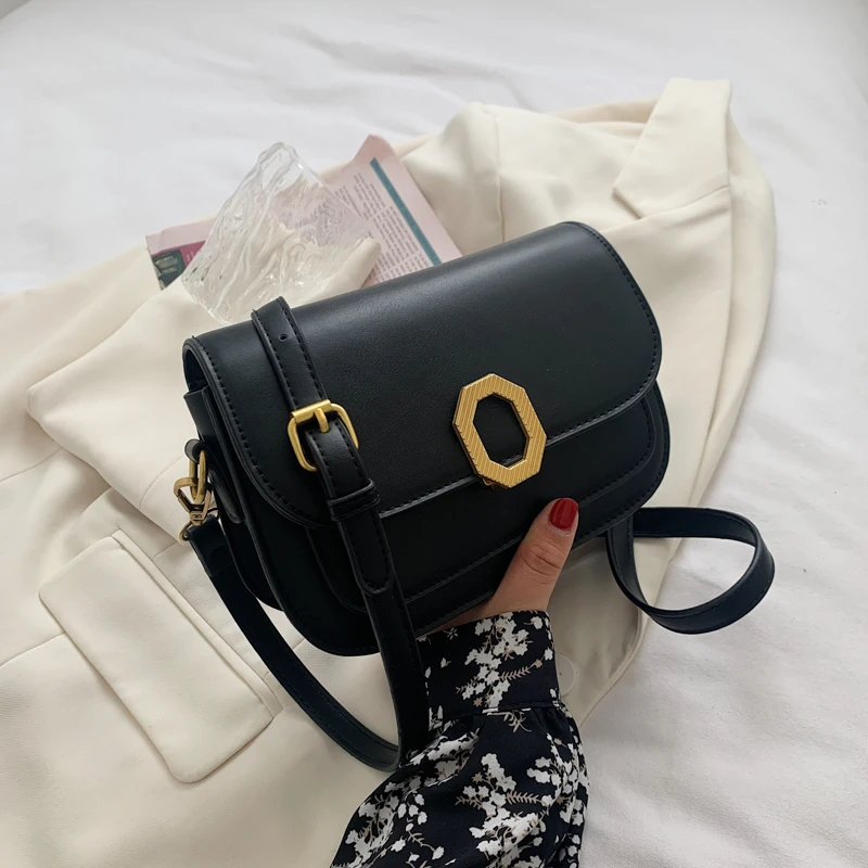 

Summer Small PU Leather Crossbody Bags for Women 2021 Fashion Branded Trendy Shoulder Handbags Solid Color Totes
