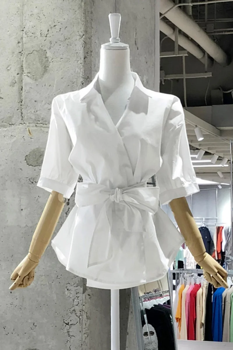 

Fashion Short Sleeve White Chiffon Blouse Women 2021 Summer Loose Slimming Casual Shirt for Teenage Girls Korean Buttoned Shirt