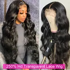 30 32 дюйма телесная волна HD кружевной фронтальный парик, человеческие волосы 13x4, прозрачные кружевные парики для черных женщин, бразильские волосы Remy, предварительно выщипанные
