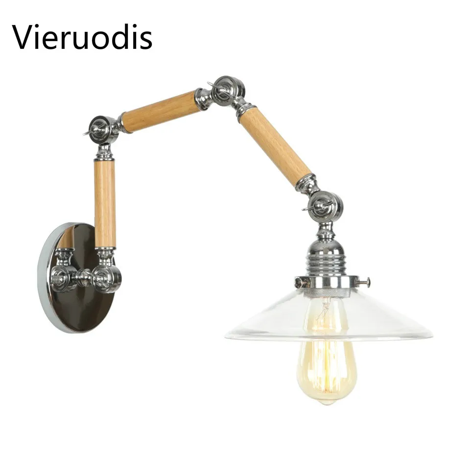 Vieruodis Лофт Промышленный регулируемый длинный поворотный кронштейн настенный