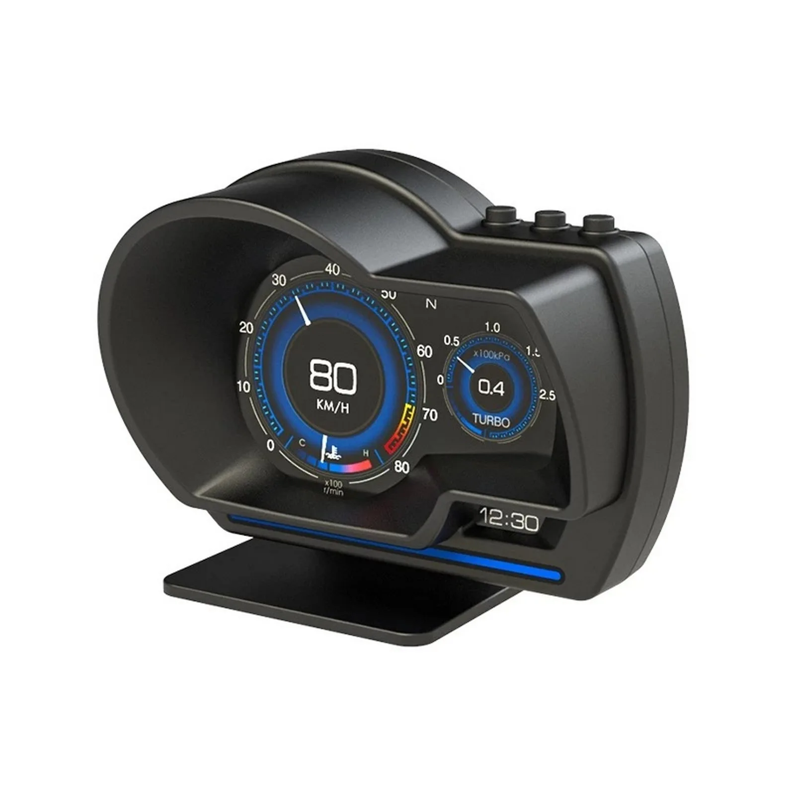 

Автомобильный дисплей на лобовом стекле A500, Автомобильный дисплей OBD2 + GPS, умный Автомобильный датчик HUD, цифровой одометр, сигнализация безо...