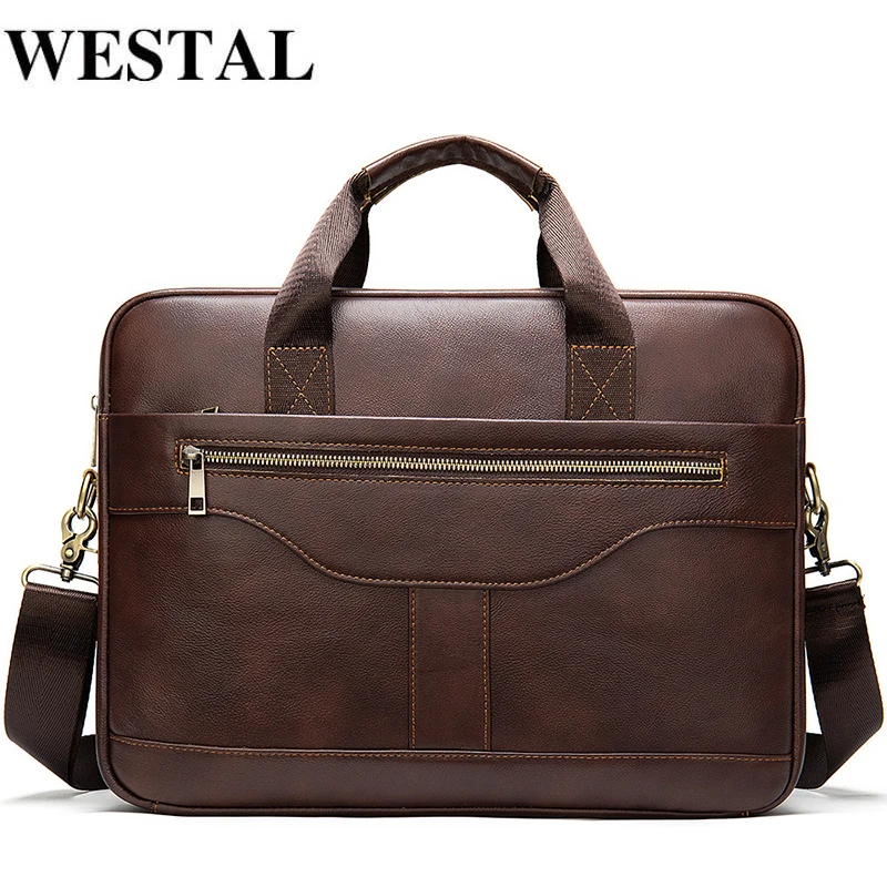 

Сумка-мессенджер WESTAL Мужская, для ноутбука, офисная, из натуральной кожи