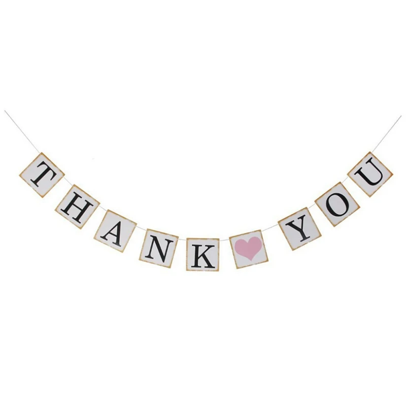 Европейский Американский стиль ретро свадебное Pull флаг спасибо праздничное